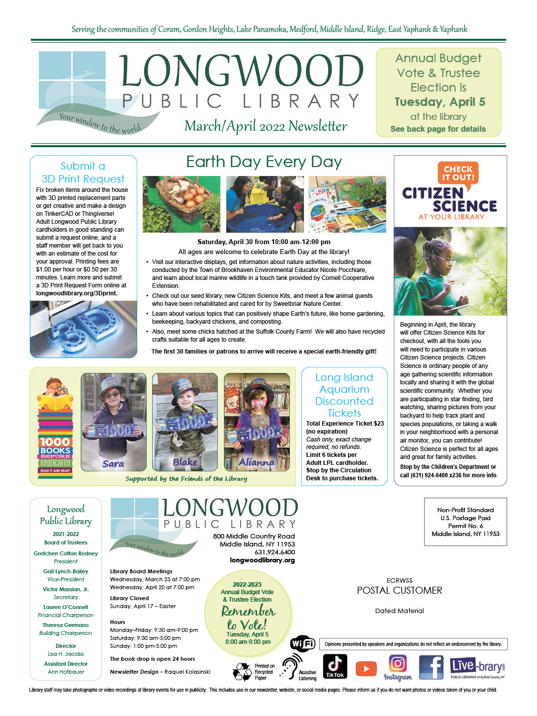 Library Newsletter Longwood Public Library
